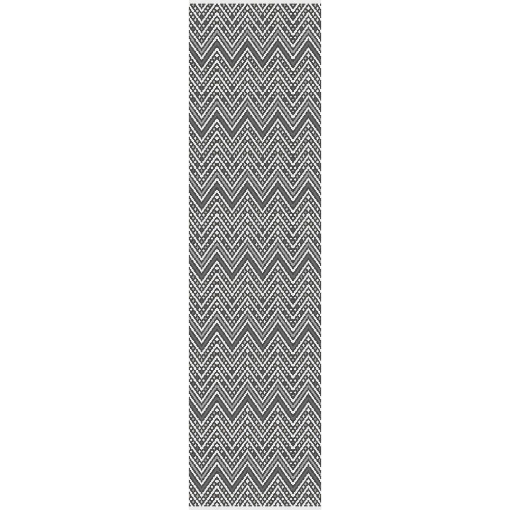 Dynamic Rugs 1154-991 Robin 2 Ft. X 7.7 Ft. Finished Runner Rug in Grey/Charcoal/Ivory